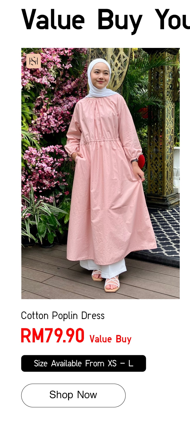 Cotton Poplin Dress