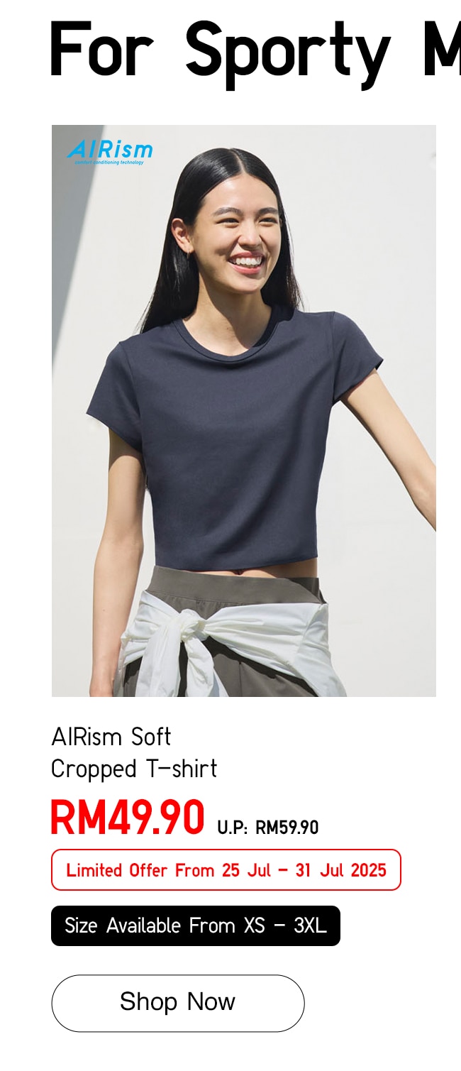 AIRism Soft Cropped T-shirt