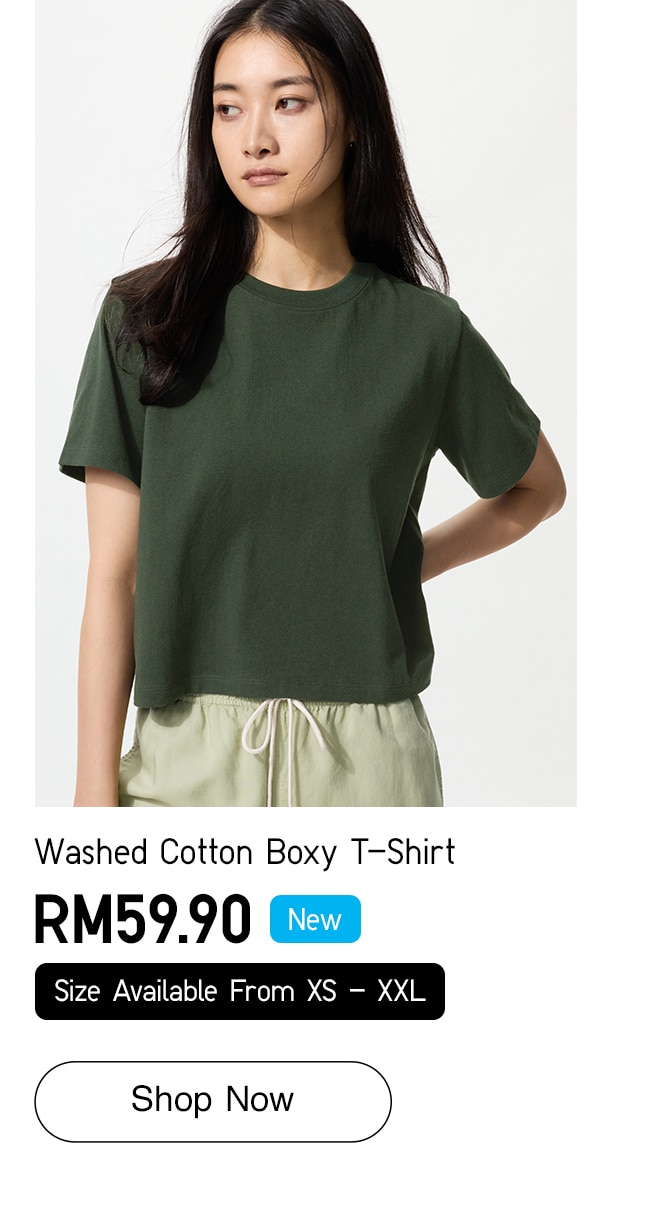 Washed Cotton Boxy T-Shirt
