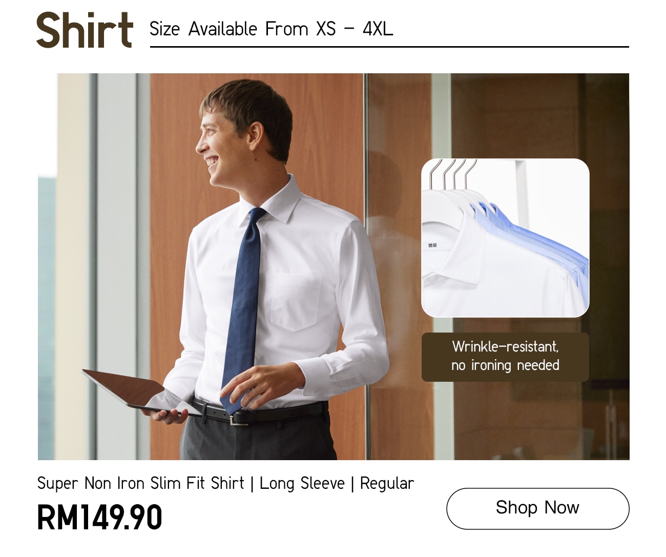 Super Non Iron Slim Fit Shirt | Long Sleeve | Regular