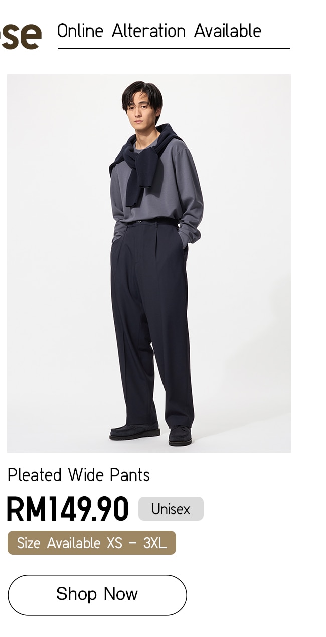 Pleated Wide Pants