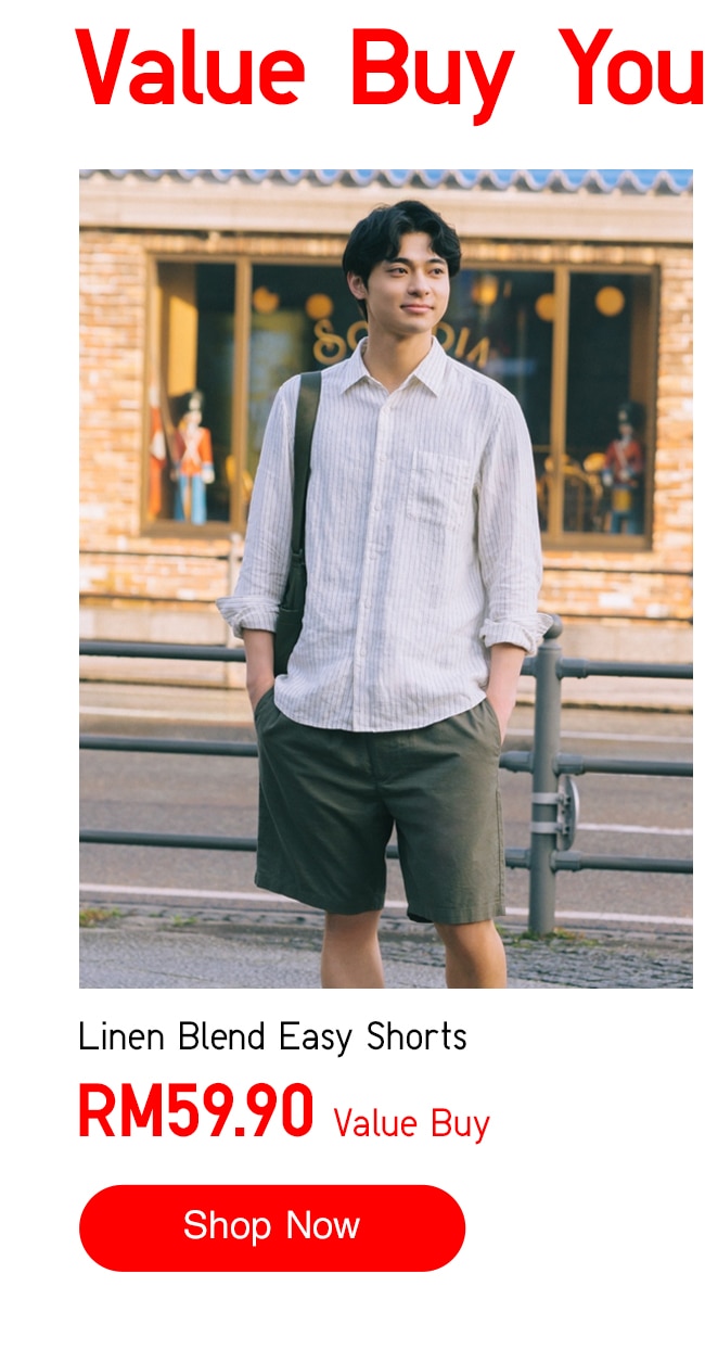 Linen Blend Easy Shorts
