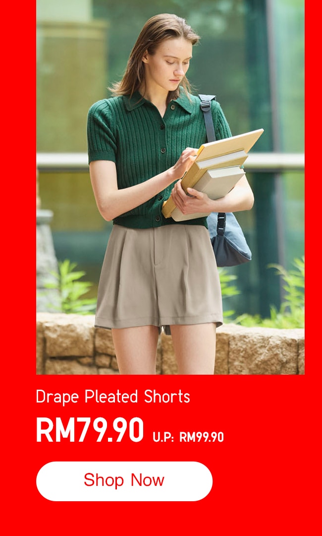Drape Pleated Shorts