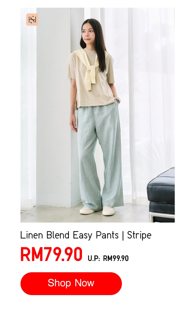 Linen Blend Easy Pants