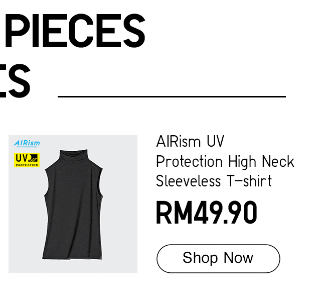 AIRism UV Protection High Neck Sleeveless T-shirt