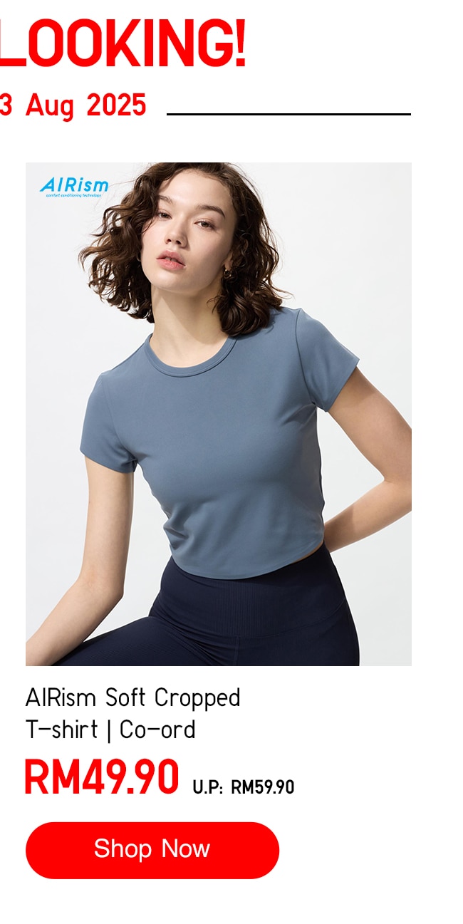 AIRism Soft Cropped T-shirt | Co-ord