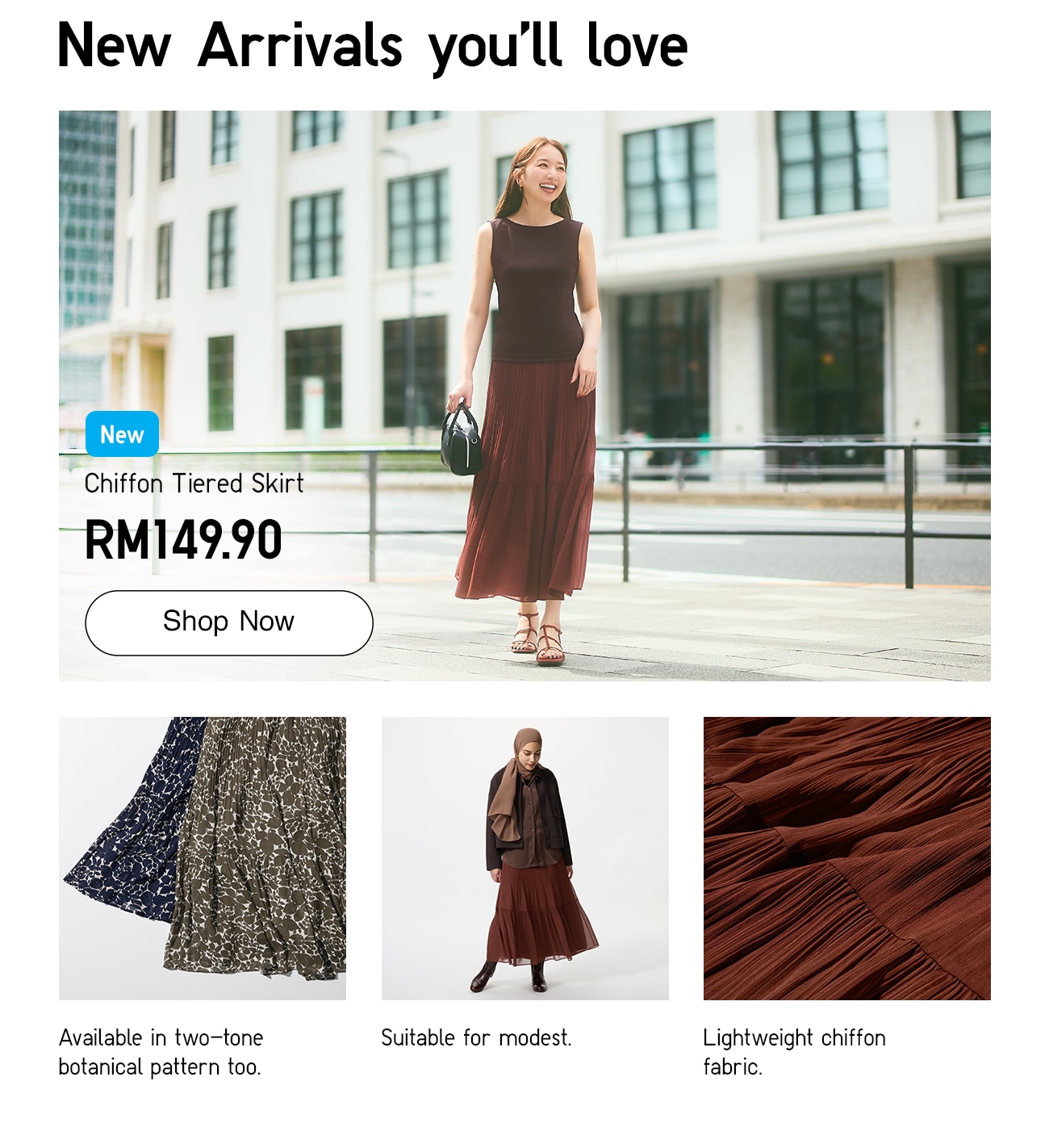 Chiffon Tiered Skirt