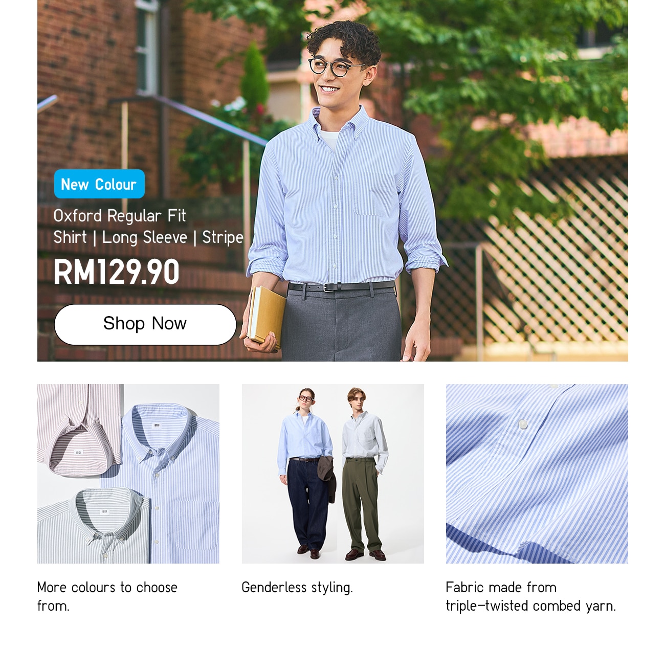Oxford Regular Fit Shirt | Long Sleeve | Stripe