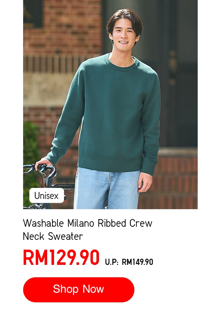 Washable Milano Ribbed Crew Neck Sweater