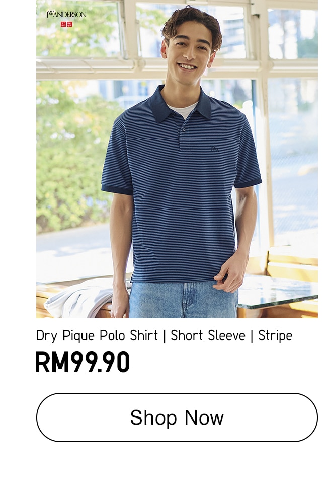 Dry Pique Polo Shirt | Short Sleeve | Stripe