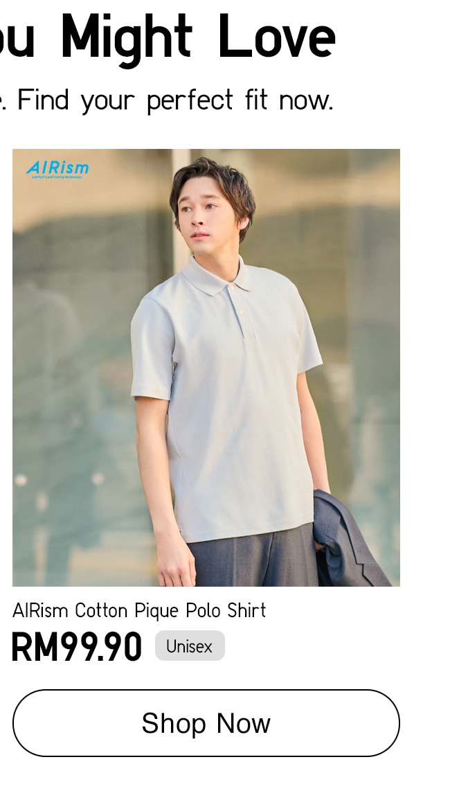 AIRism Cotton Pique Polo Shirt