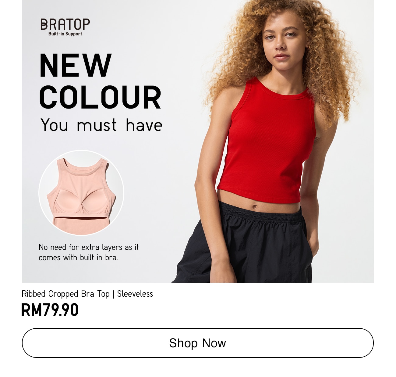 Ribbed Cropped Bra Top | Sleeveless