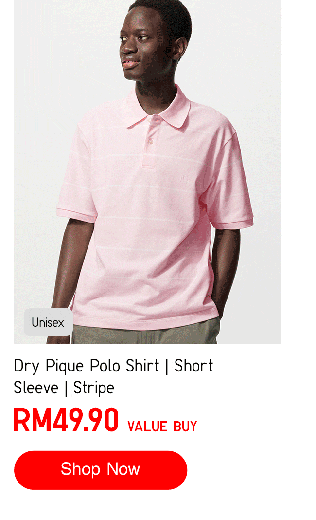 Dry Pique Polo Shirt | Short Sleeve | Stripe