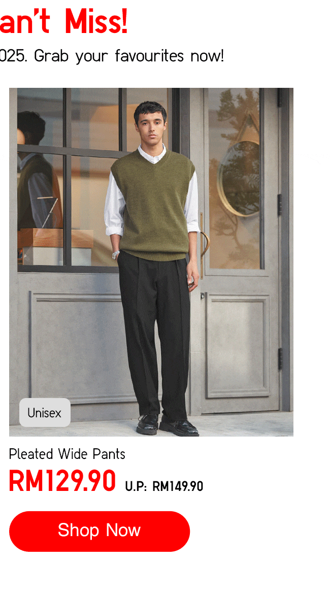 Pleated Wide Pants