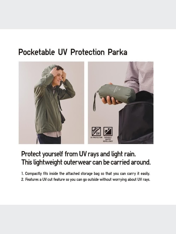 Pocketable UV Protection Parka