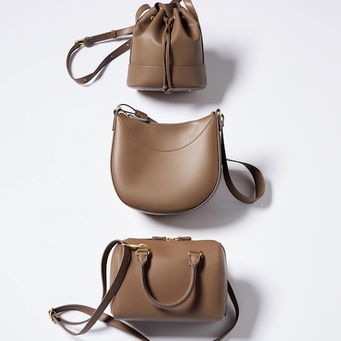 Faux Leather 2-Way Boston Bag