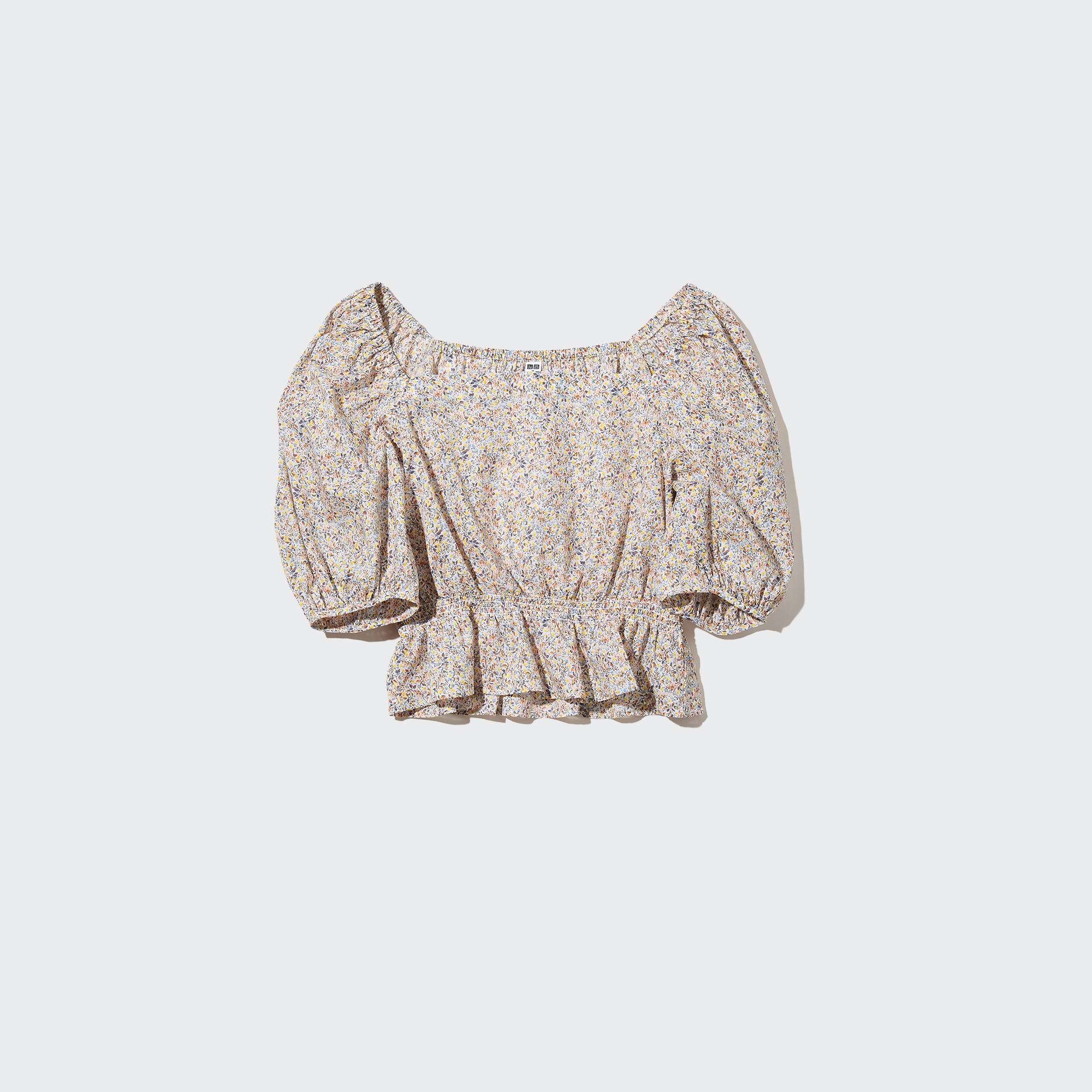 WOMEN'S COTTON PRINTED CROPPED SHORT 