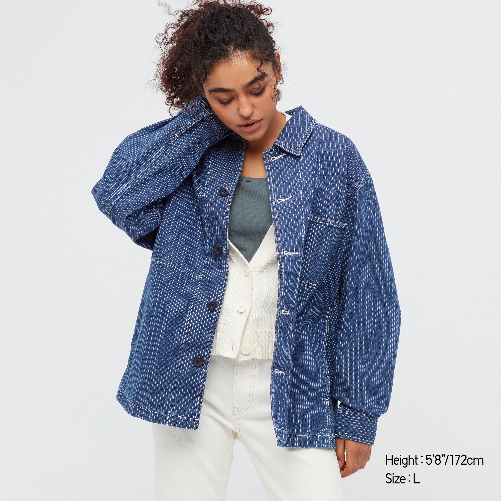 Uniqlo denim cheap oversized jacket