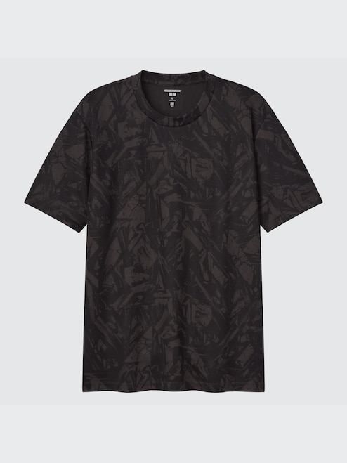 Uniqlo Dry Ex Uniqlo Black Shirt MEN'S DRY-EX CREW NECK SHORT