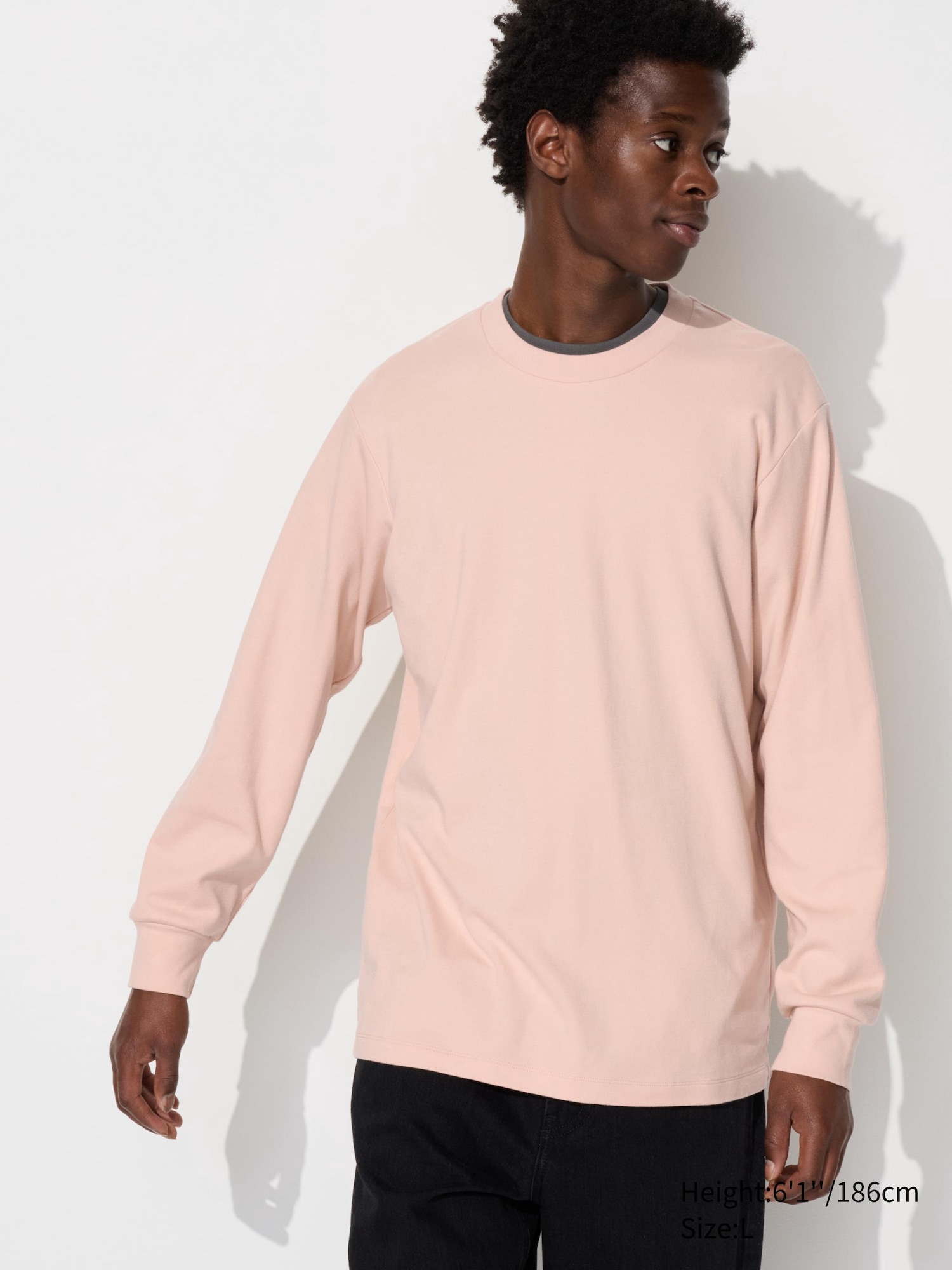 MEN S SOFT BRUSHED CREW NECK LONG SLEEVE T SHIRT UNIQLO PH