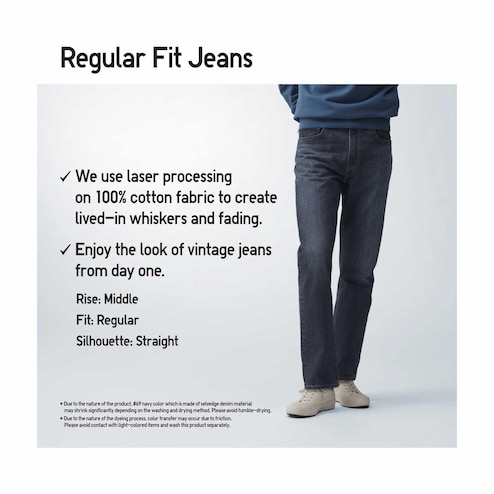 Regular fit washed jeans