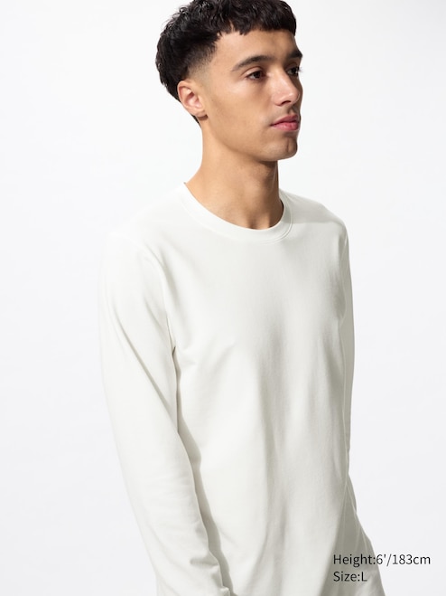 MEN'S HEATTECH EXTRA WARM COTTON CREW NECK T-SHIRT UNIQLO PH