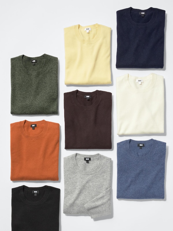 Cashmere Crew Neck Long Sleeve Sweater