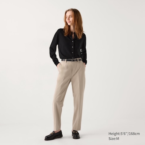 UNIQLO (M) Ezy Smart Ankle Pant Beige, Women's Fashion, Bottoms