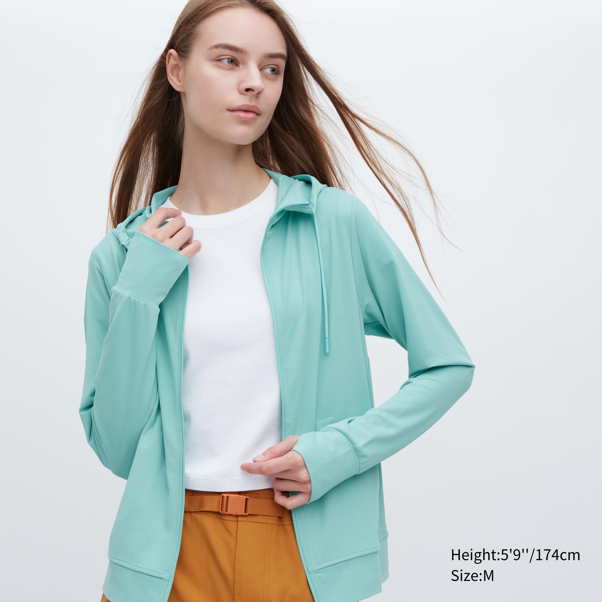 Áo chống nắng Uniqlo Airism UV Cut 2017 52 Green size M mát thời trang