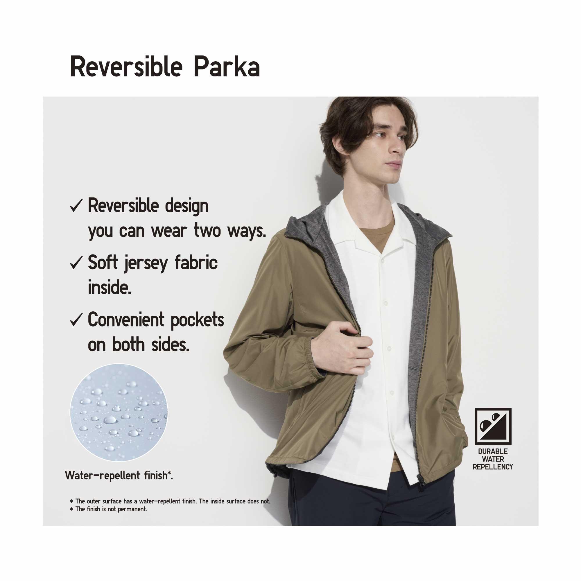 Uniqlo reversible parka waterproof sale