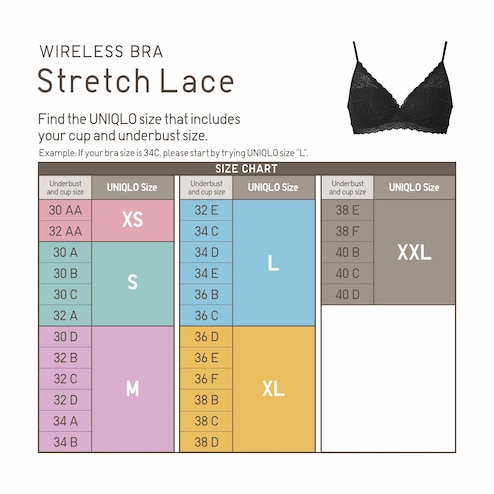 Compre UNIQLO wireless bra stretch lace