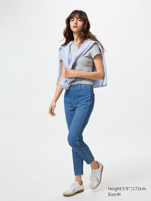 Legging Pants Uniqlo Heattech Jeggings Ultra Stretch Cropped Denim