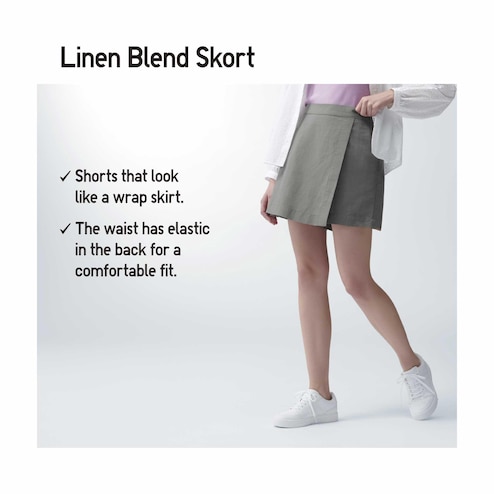 WOMEN'S LINEN BLEND SKORT