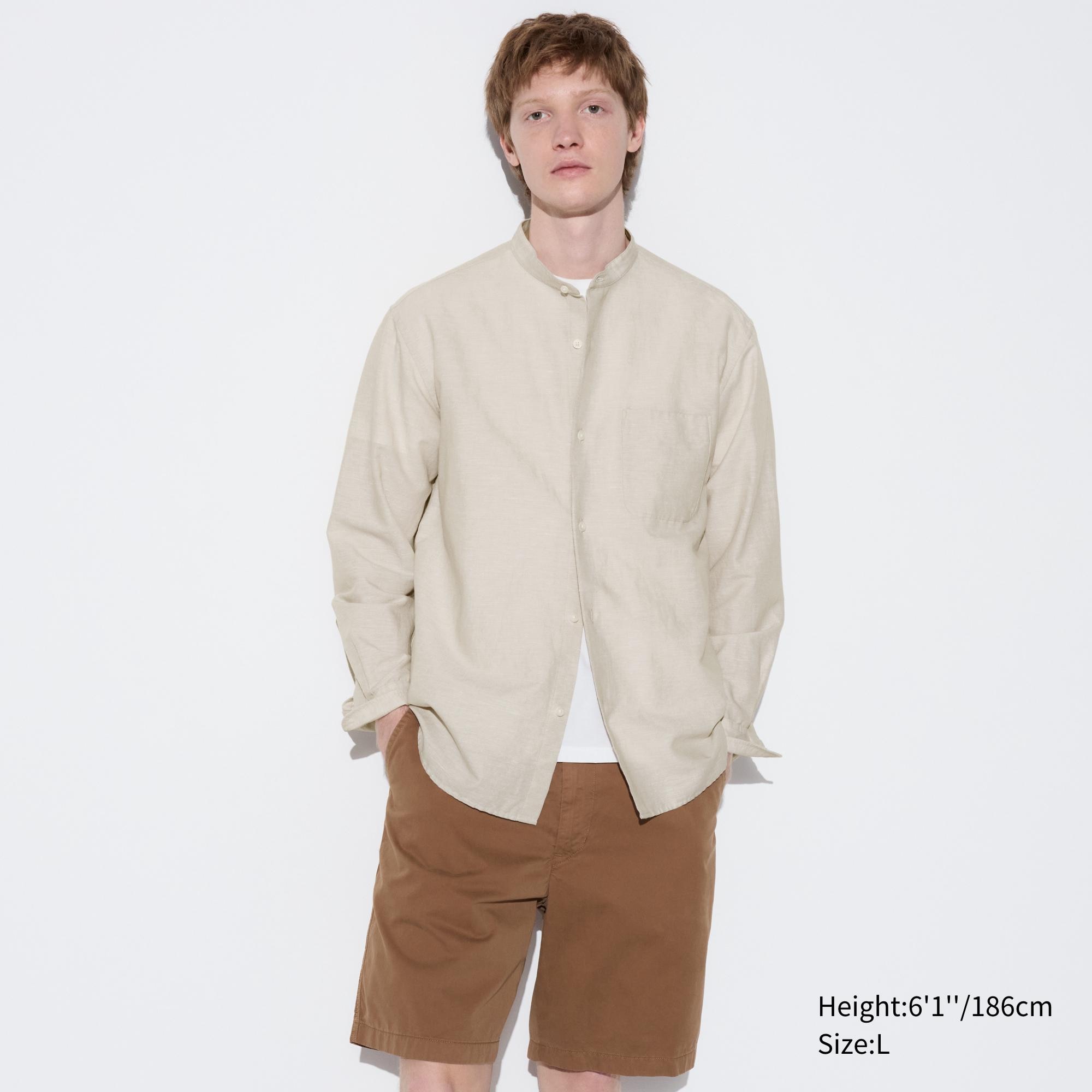 Uniqlo white 2024 linen shirt