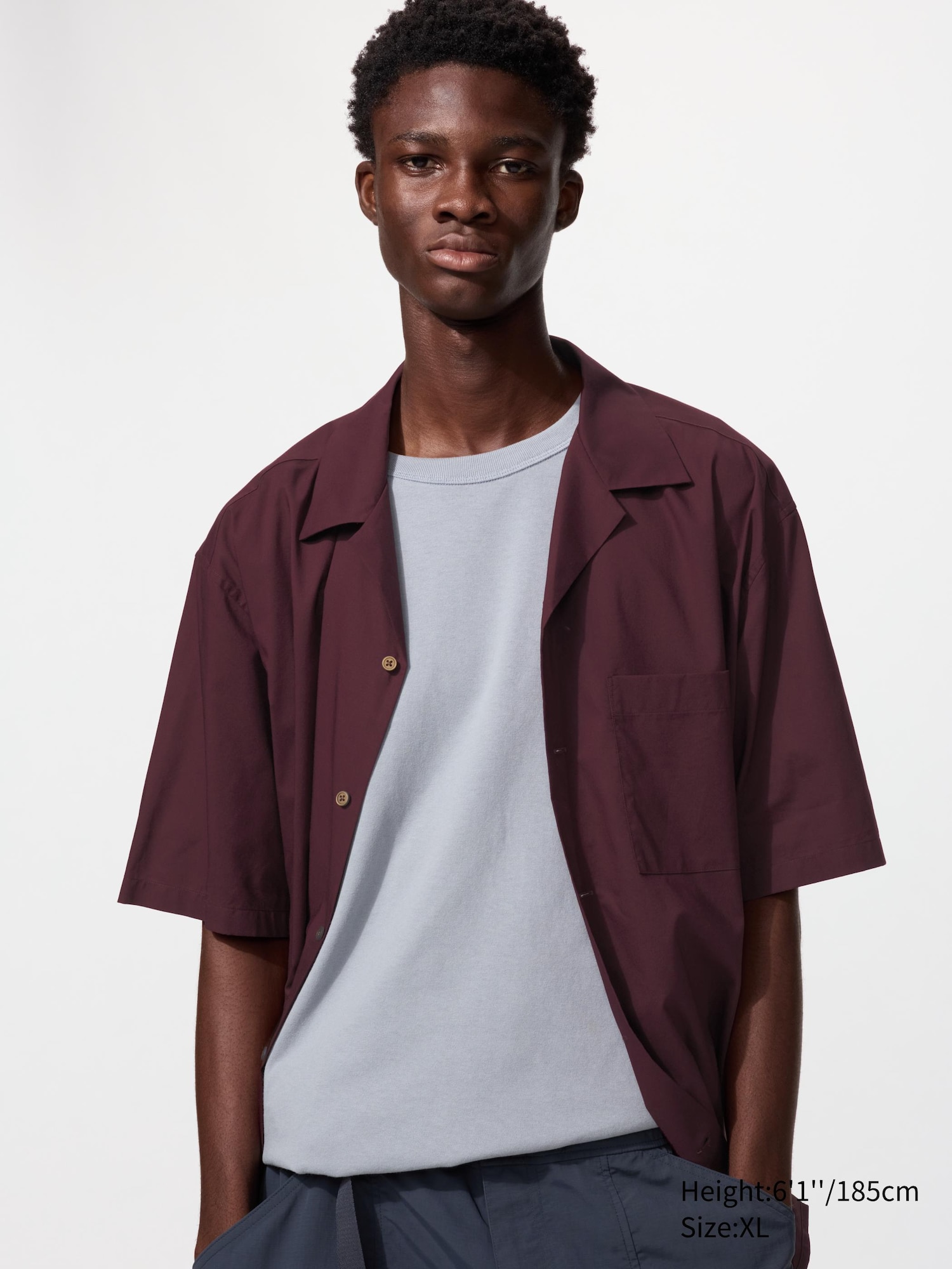 MODAL COTTON OPEN COLLAR SHORT SLEEVE SHIRT | UNIQLO PH