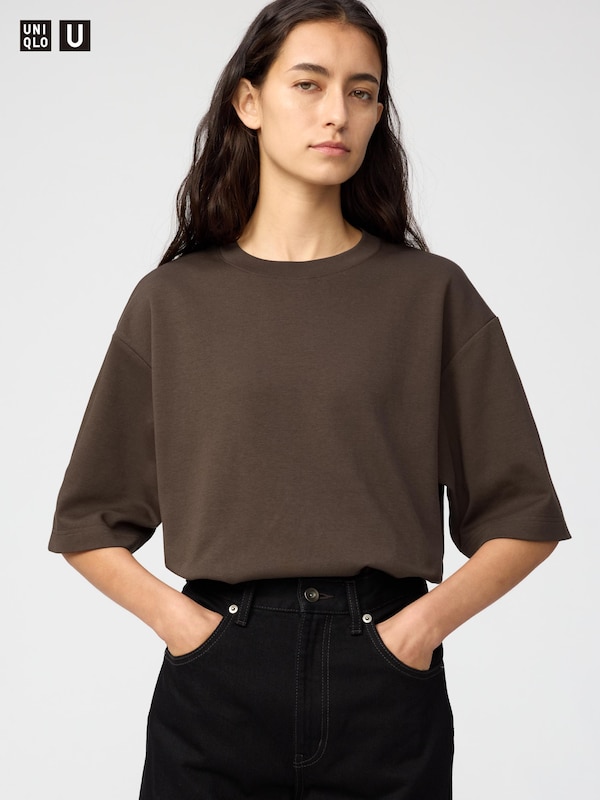 AIRism Cotton Oversized Crew Neck T-Shirt