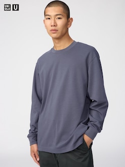 AIRism Cotton Crew Neck Long Sleeve T-Shirt