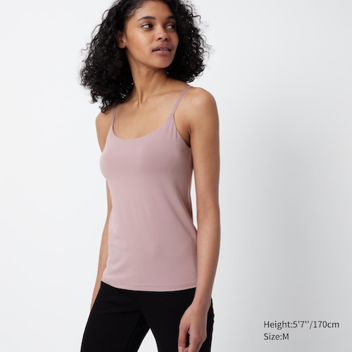 Uniqlo Singapore - Get both the ideal innerwear and versatile basics for  any summer outfit with the Women's AIRism Bratop range. Now expanded to  include the new Scoop Neck Short Sleeve T-Shirt