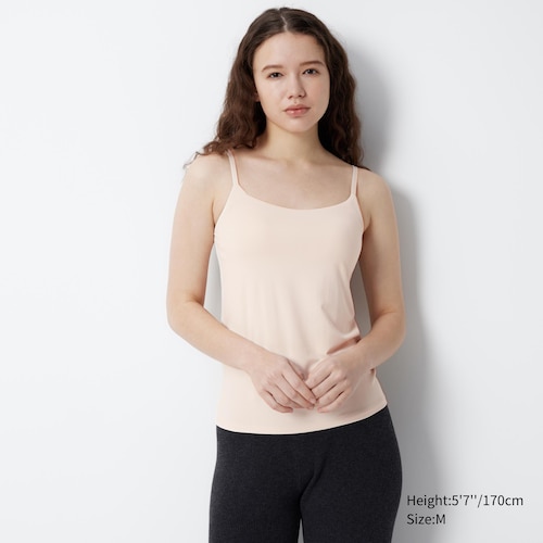 Uniqlo Singapore - Get both the ideal innerwear and versatile basics for  any summer outfit with the Women's AIRism Bratop range. Now expanded to  include the new Scoop Neck Short Sleeve T-Shirt