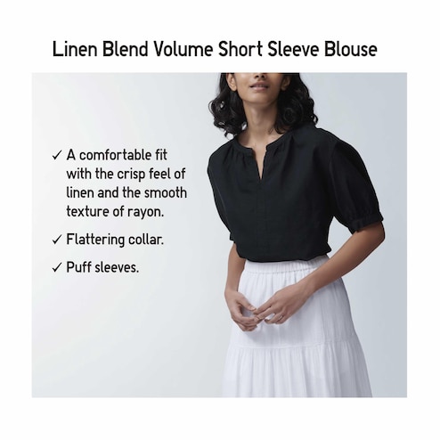 LINEN BLEND SHORT SLEEVE PAJAMAS