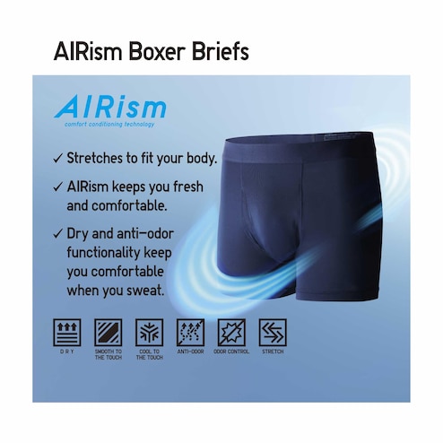 Uniqlo AIRism MEN Ultra Seamless Low Rise Boxer Briefs No Fly Black M size