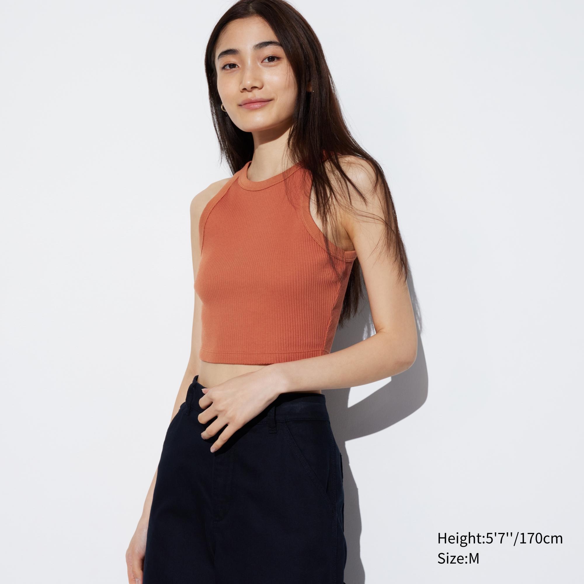 Check Styling Ideas For「open Collar Long Sleeve Shirt、ribbed Cropped Tank Top」 Uniqlo Ph 