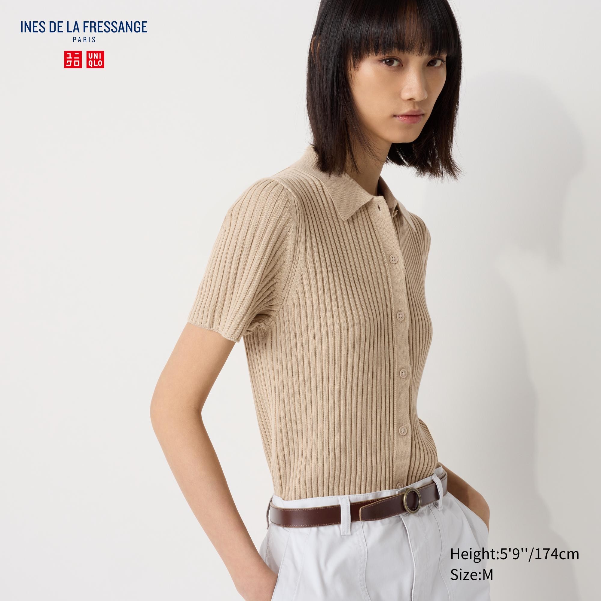 橋下美好 Hashishita Miyoshi - Ribbed Polo Short Sleeve Cardigan