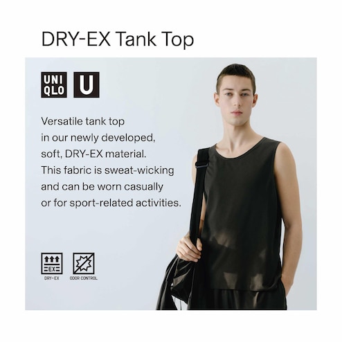 CDJapan : UNIQLO Dry Color Ribbed Tank Top (Size: Men M / Color: Black)  UNIQLO APPAREL