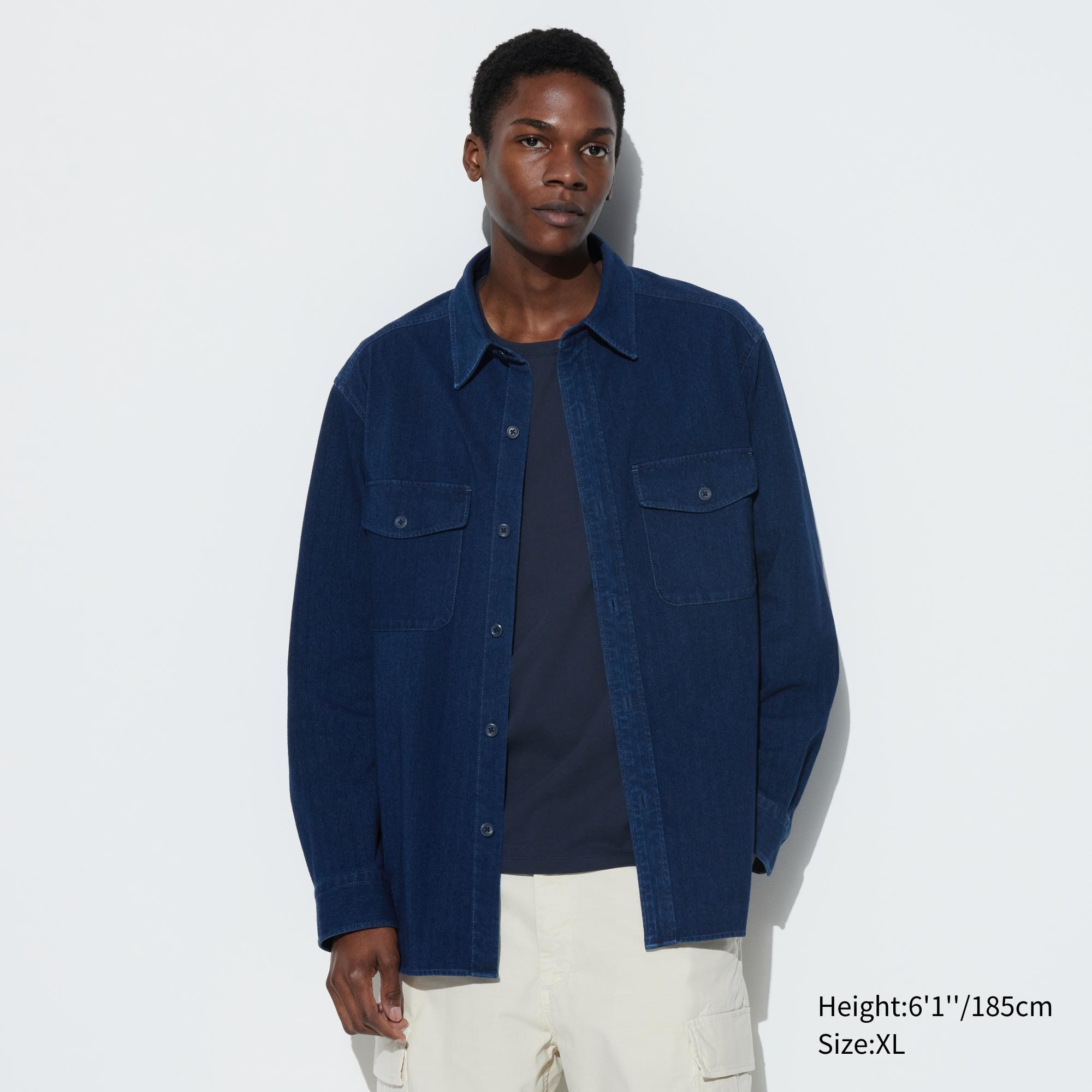 Check styling ideas for「Denim Jersey Long Sleeve Over Shirt」| UNIQLO PH