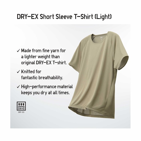 UNIQLO Philippines on X: Double your productivity in UNIQLO's DRY-EX Crew  Neck Short Sleeve T-Shirt for Men. This shirt is made with an ultra quick-drying  DRY-EX material for cool comfort all day