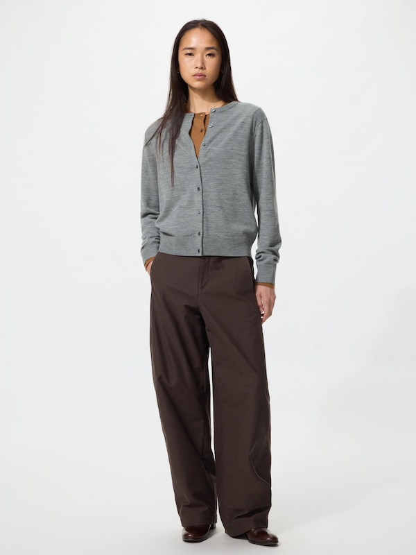 Merino Crew Neck Cardigan