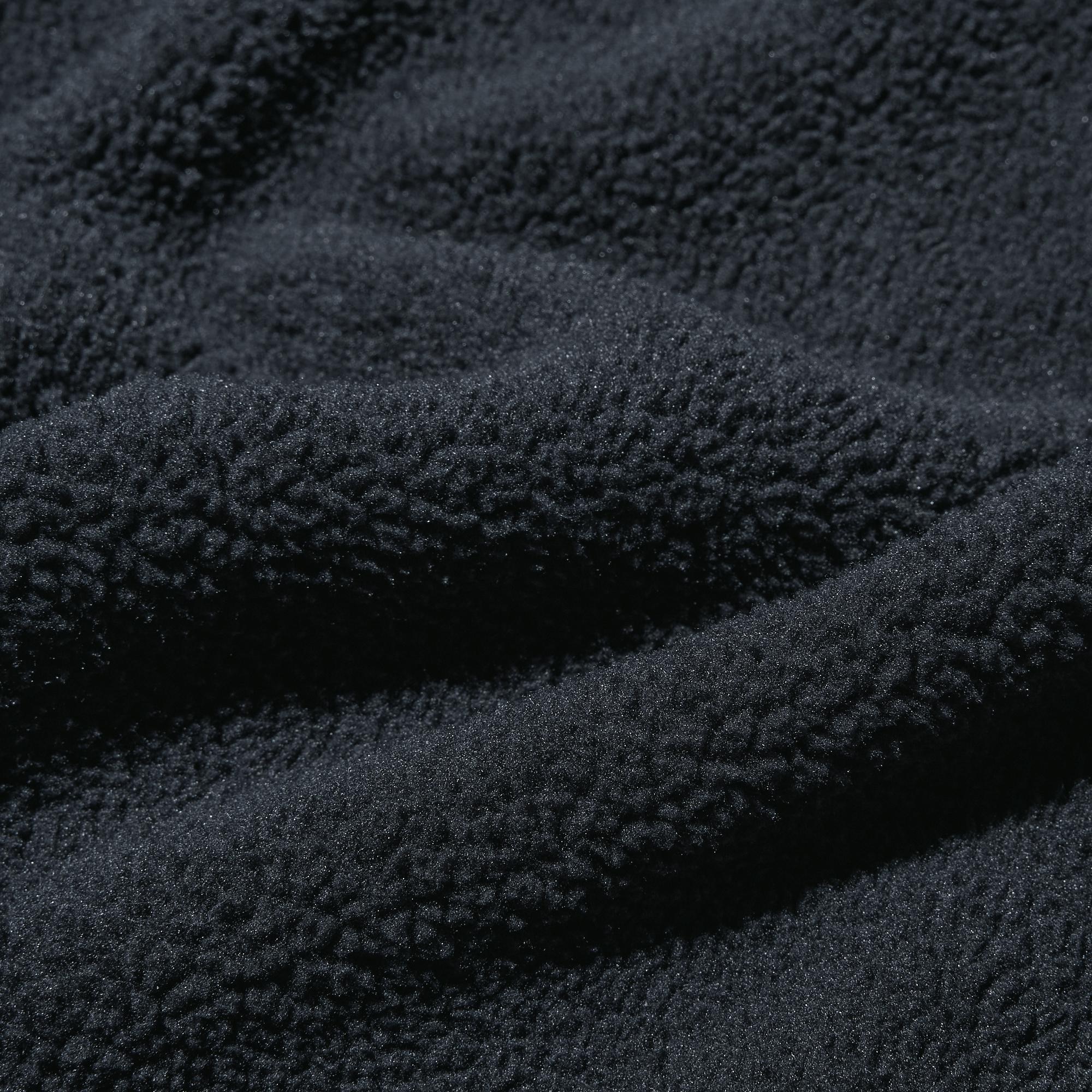 Soft, comfortable and warm fluffy fleece material.
