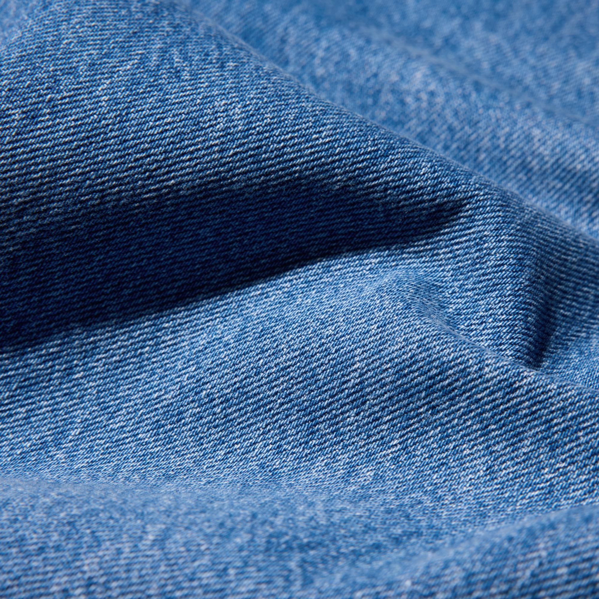 Lightweight 100% cotton denim.