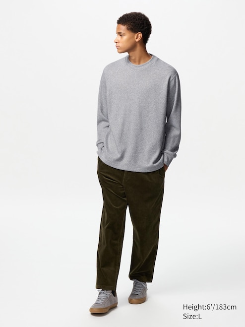 MEN'S SOFT KNITTED FLEECE CREW NECK T-SHIRT UNIQLO PH